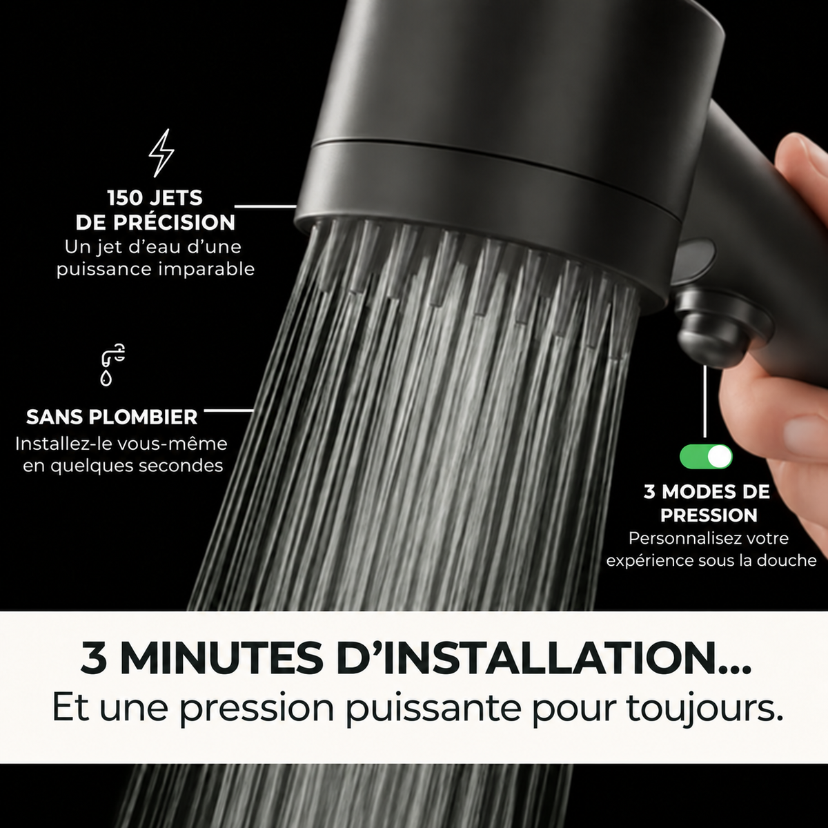Pommeau de douche filtrant Clairane Pro