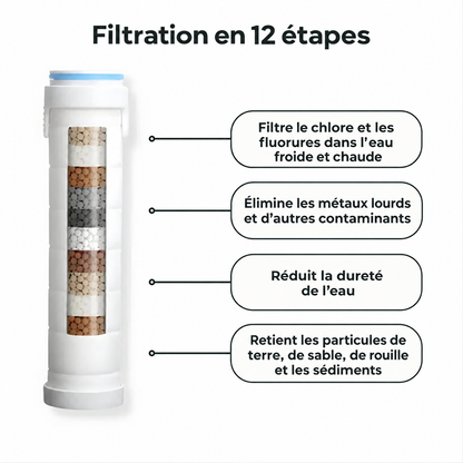 Pommeau de douche filtrant Clairane Pro
